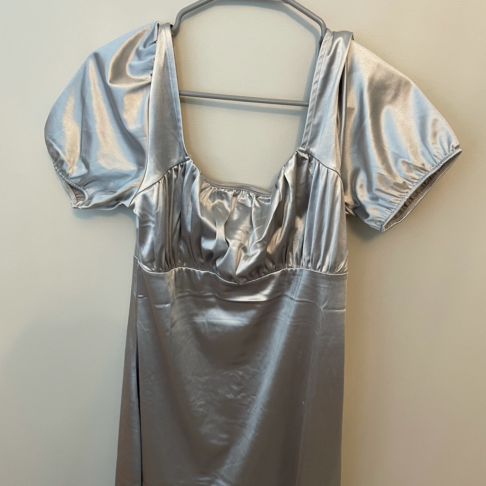 Grey flow dress
